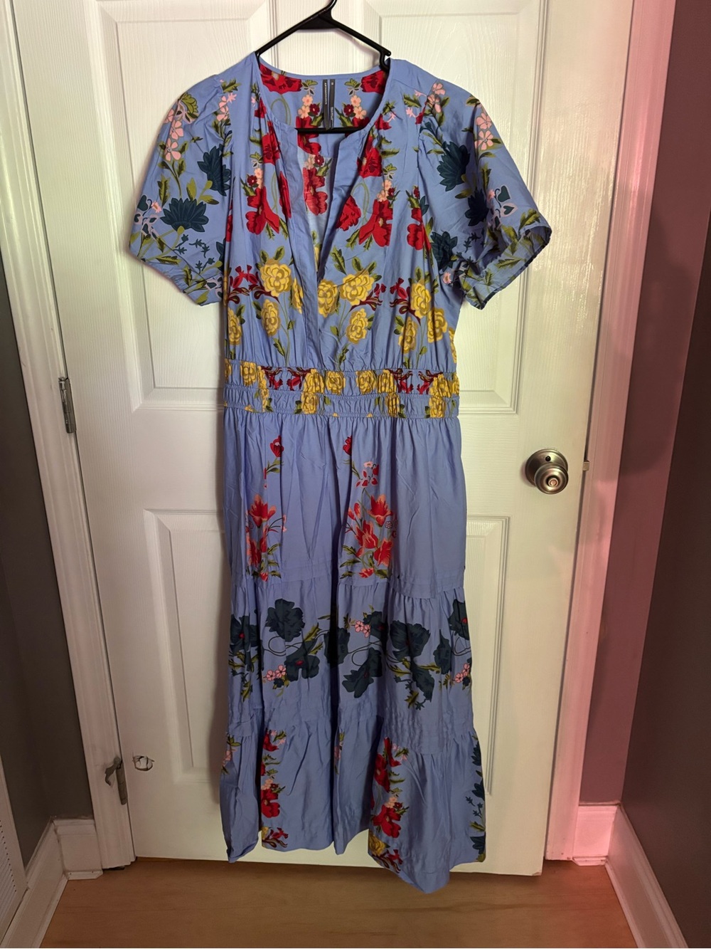 Anthropologie Somerset maxi dress blue floral 1X - Picture 3 of 6